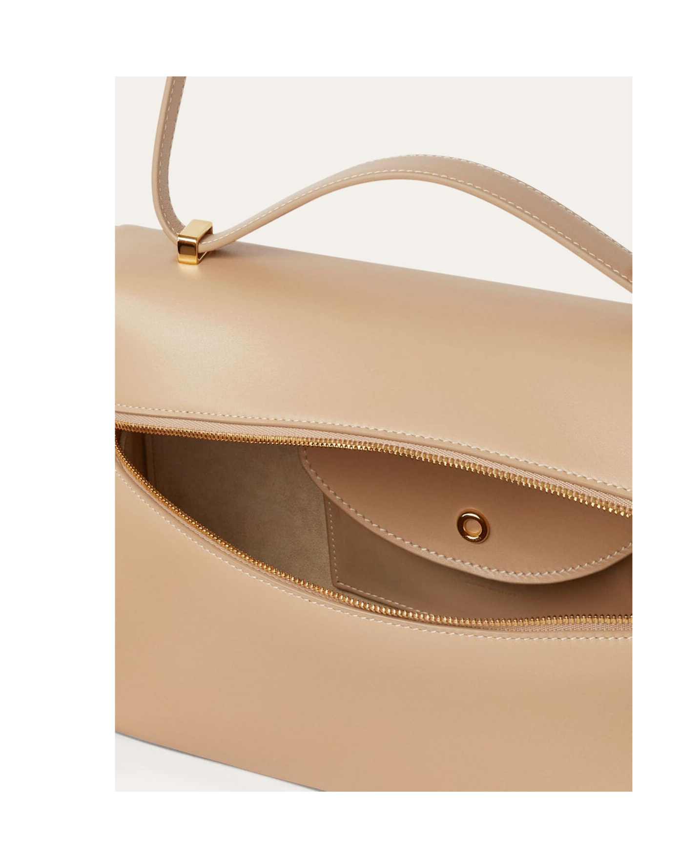 Loro Piana Zip-open Shoulder Bag In Light Frankincense Yellow/sun Gold