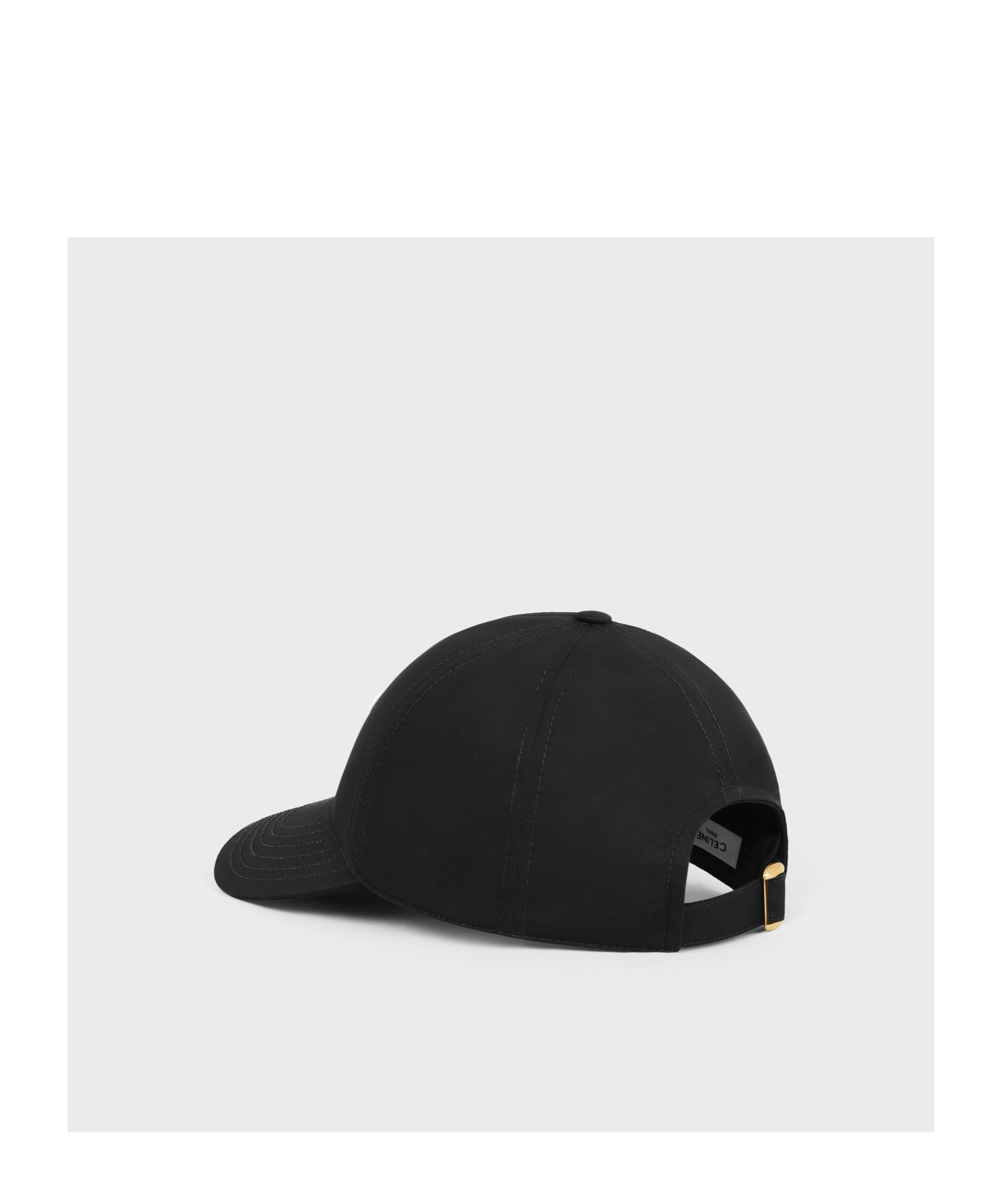 Celine Trimphe Baseball Cap In Black