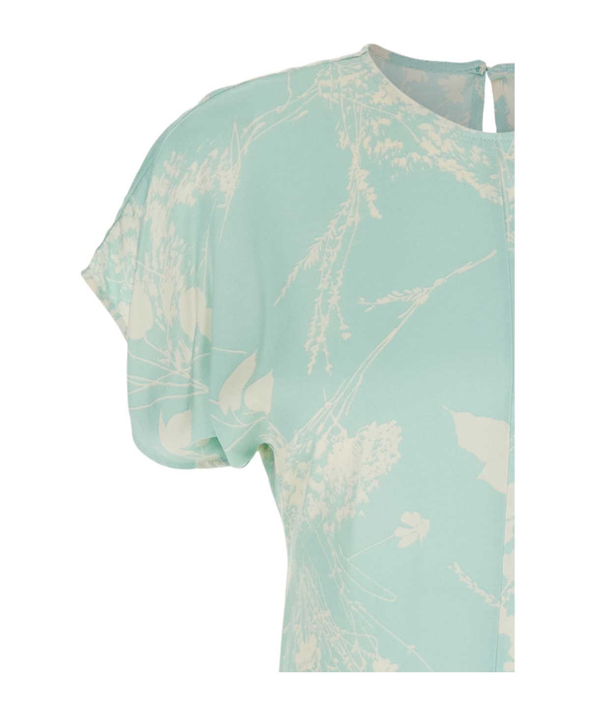 Semicouture Flowing Midi Dress With Floral Print In Green