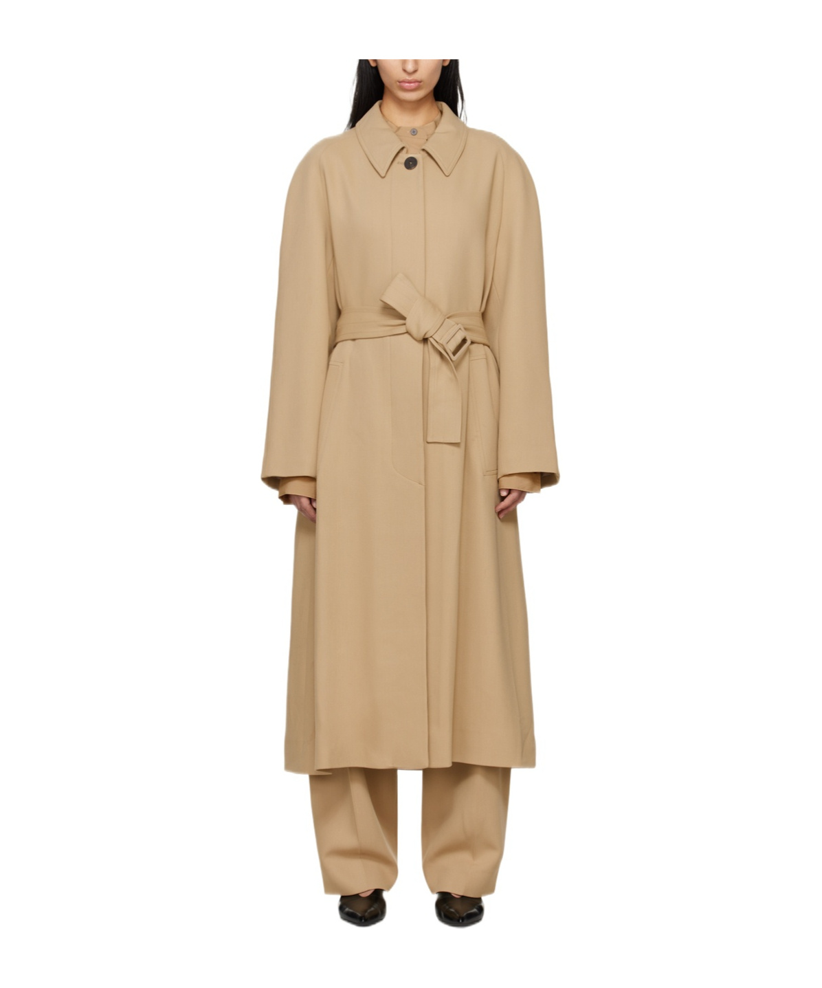 Studio Nicholson Denali Belted Coat In Brown