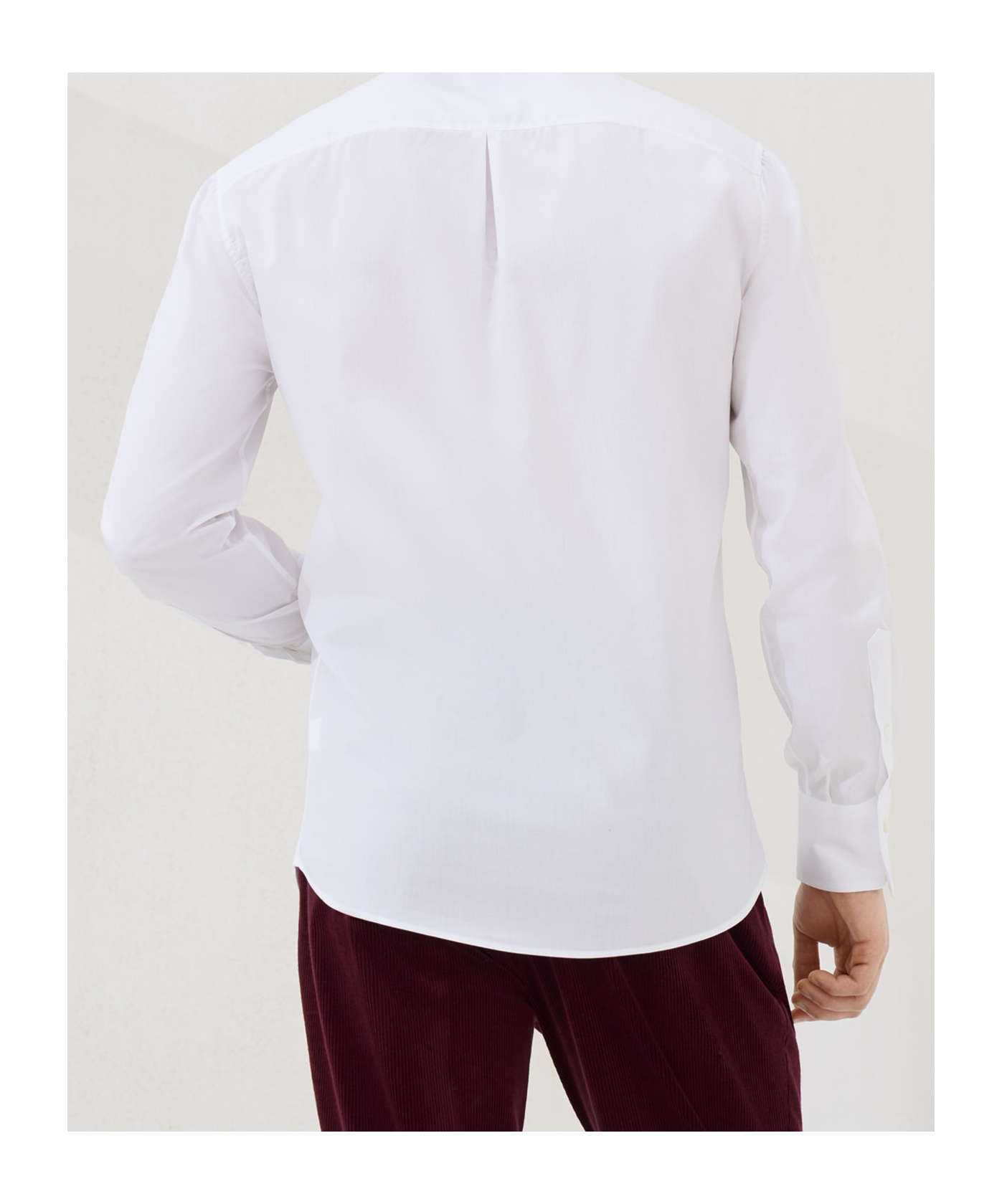 Brunello Cucinelli Men's Basic Fit Solid Sport Shirt With Button-down Collar In White