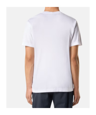 Shop Stone Island Compass-motif T-shirt In White