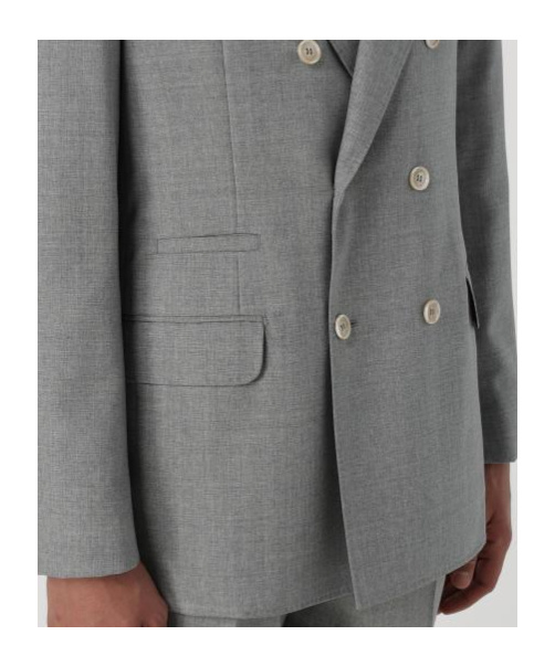 Brunello Cucinelli Long Sleeved Suit Jacket In Gray
