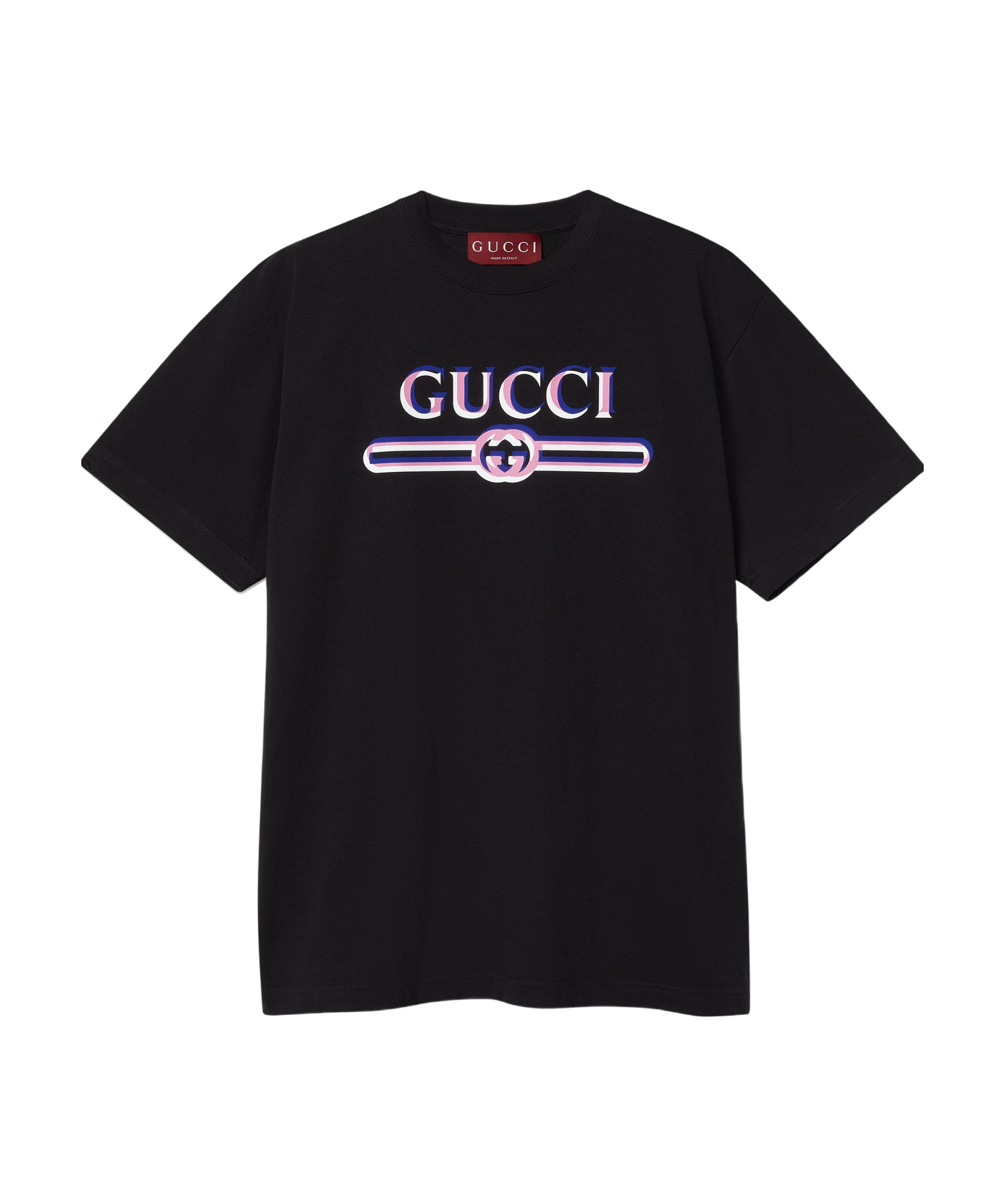 Gucci Printed Logo T-shirt In Black