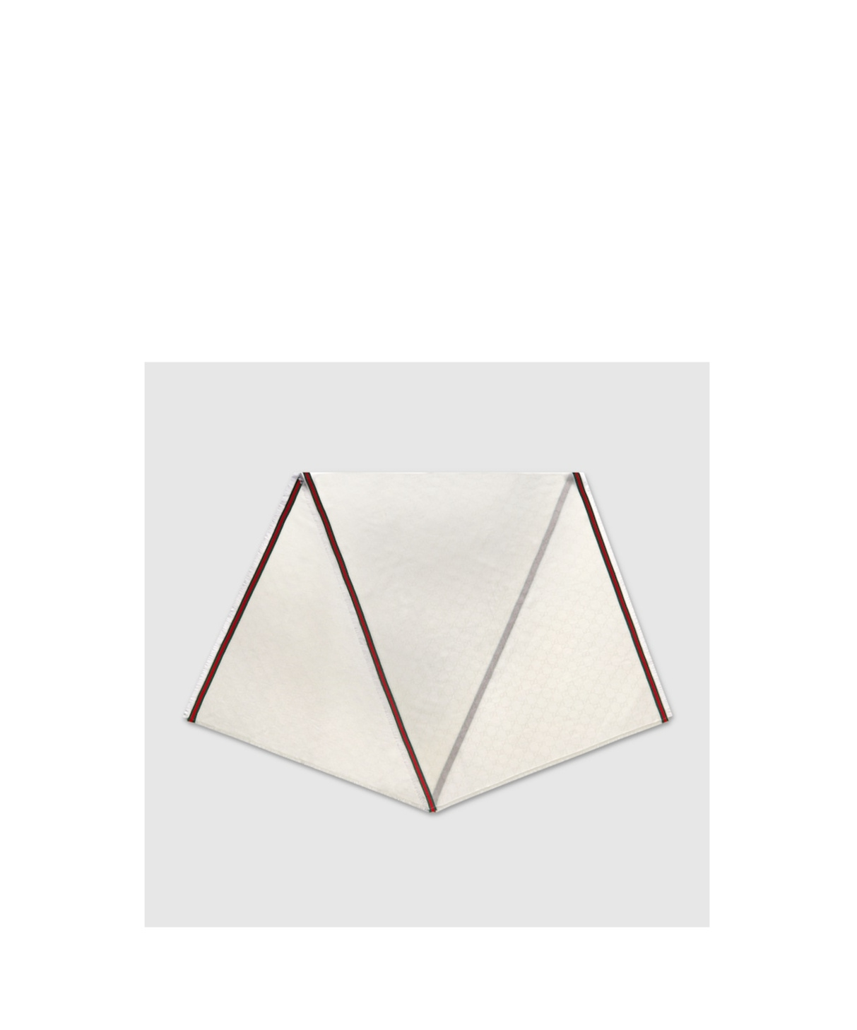 Gucci Gg Web-detailing Scarf In White