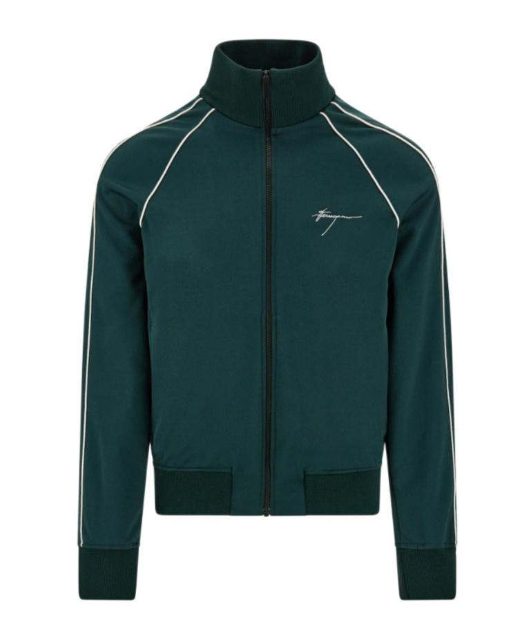 Ferragamo Logo-print Tracksuit Top In Green