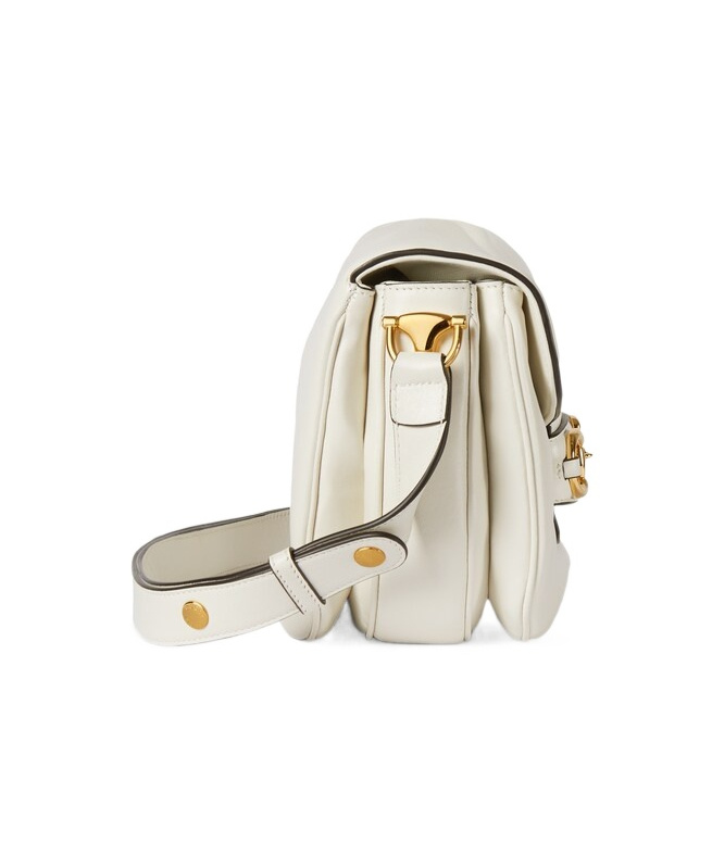Gucci Horsebit 1955 Aura Small Shoulder Bag In White
