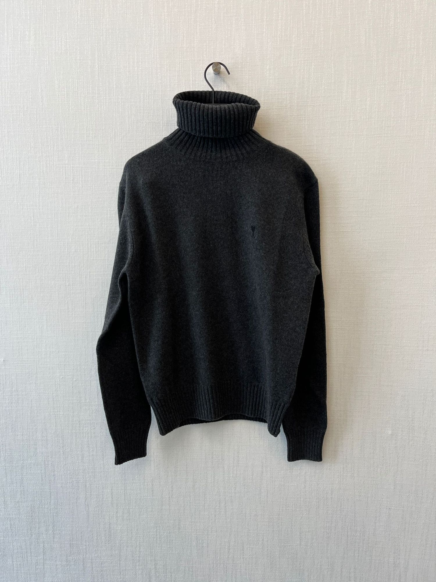 Ami Alexandre Mattiussi Long Sleeve Sweater In Gray