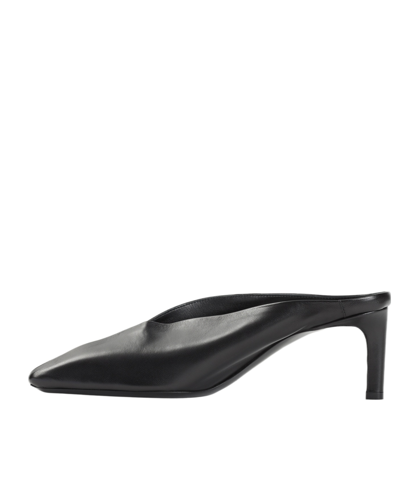 Jil Sander 70 Nappa Leather Mules In Black