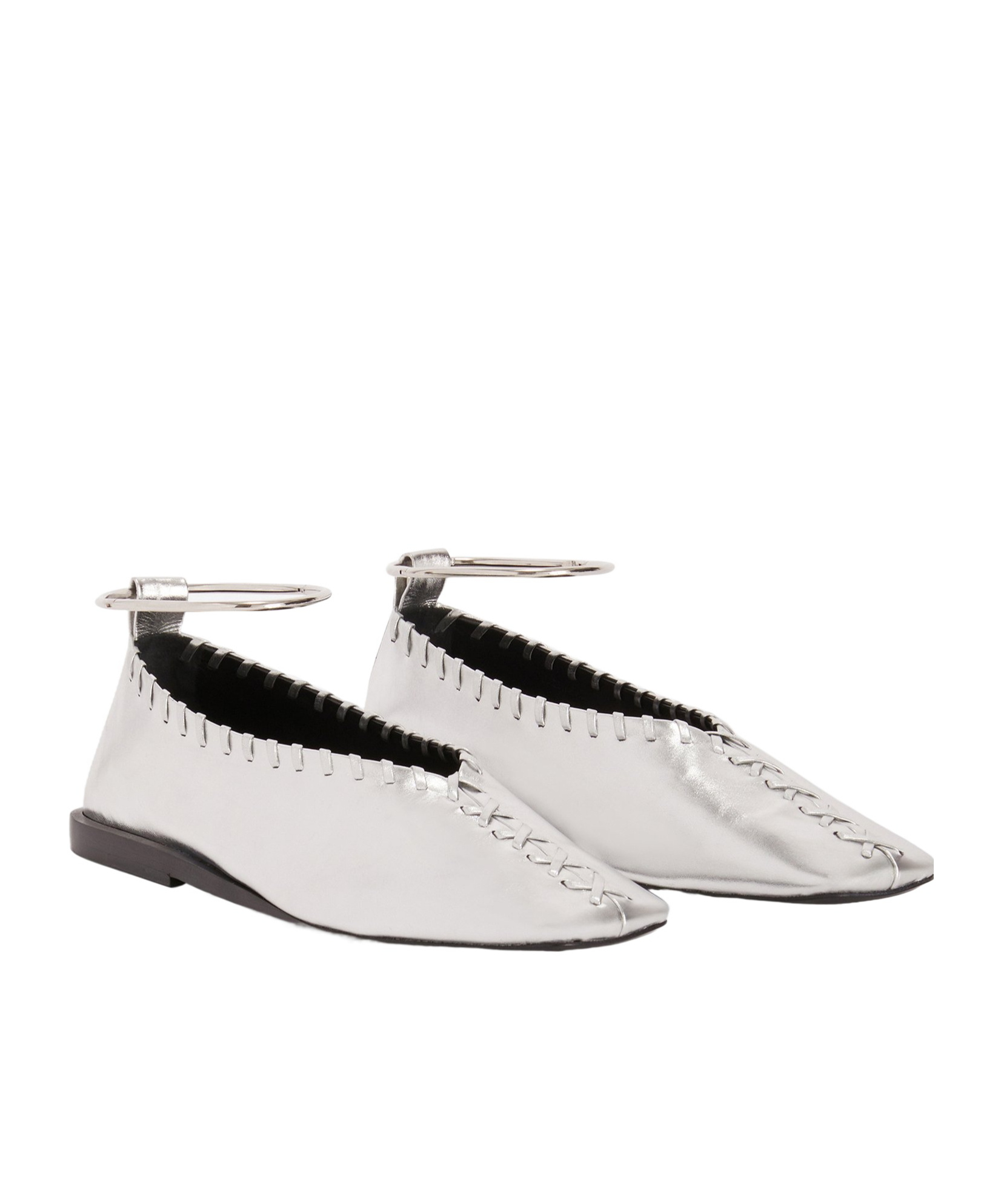 Jil Sander Metallic Ballet Flats