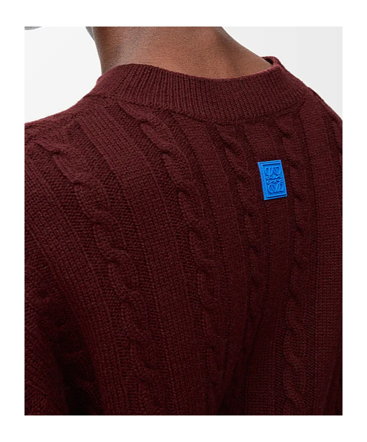 Loewe Wool Colour-block Layered-effect Sweater In Brown