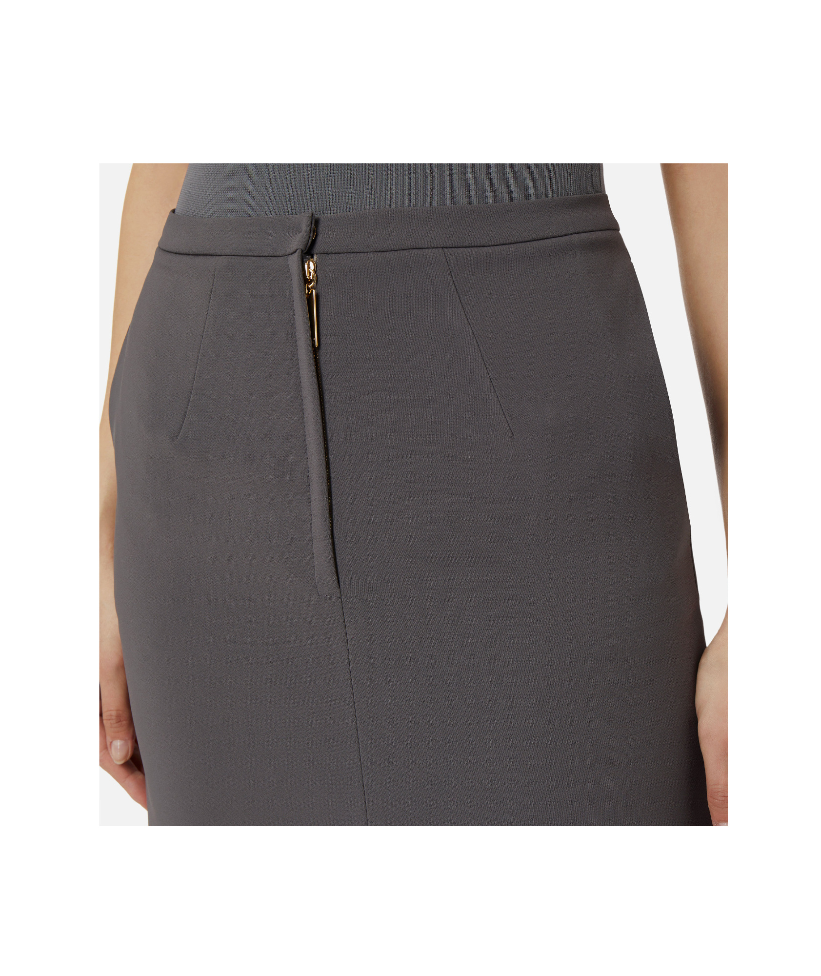 Elisabetta Franchi Slit Skirt In Black