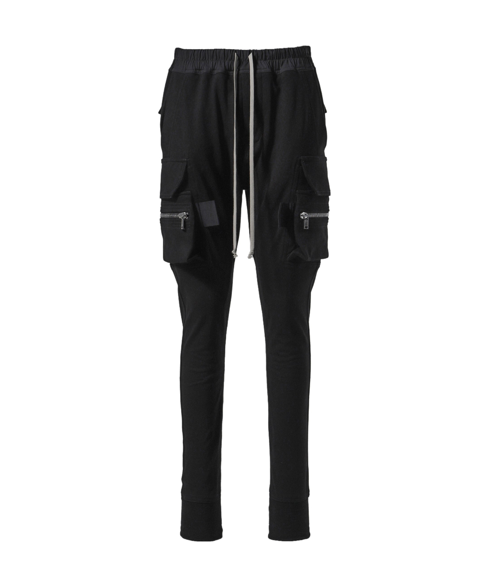 Rick Owens Drawstring Elastic Waist Casual Pants In Black