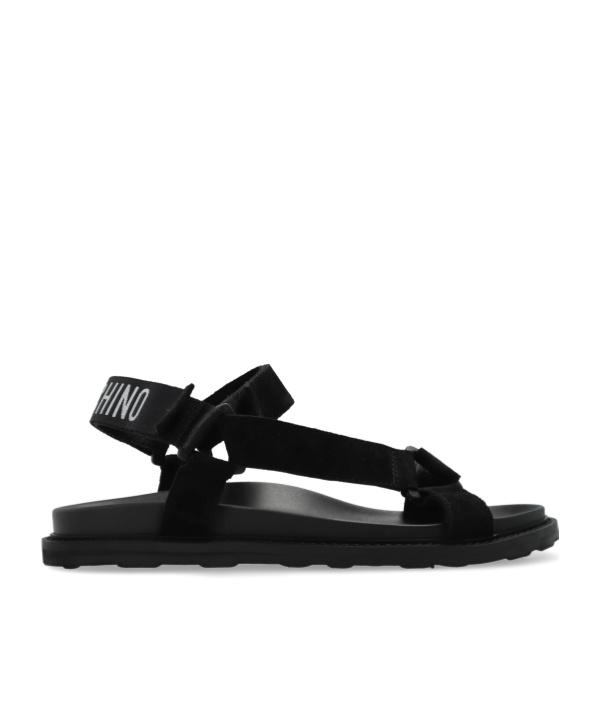 Moschino Couture Sandal With Logo In Black