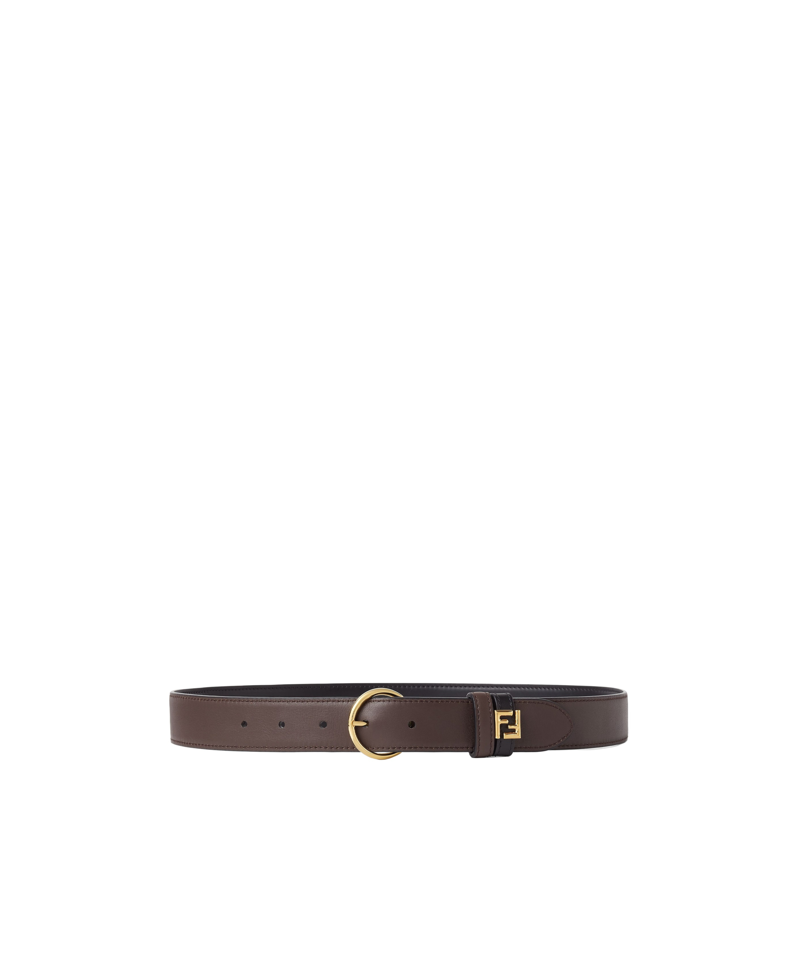 Fendi Pin Buckle Leather Reversible Belt Accessories In Burgundy