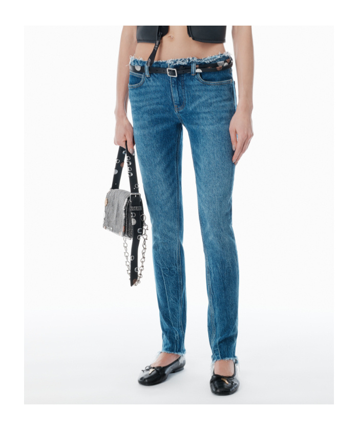 Alexander Wang Deep Blue Pre-styled Skinny Jeans In Blue
