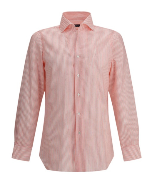 Finamore 1925 Napoli Striped Shirt In Nude
