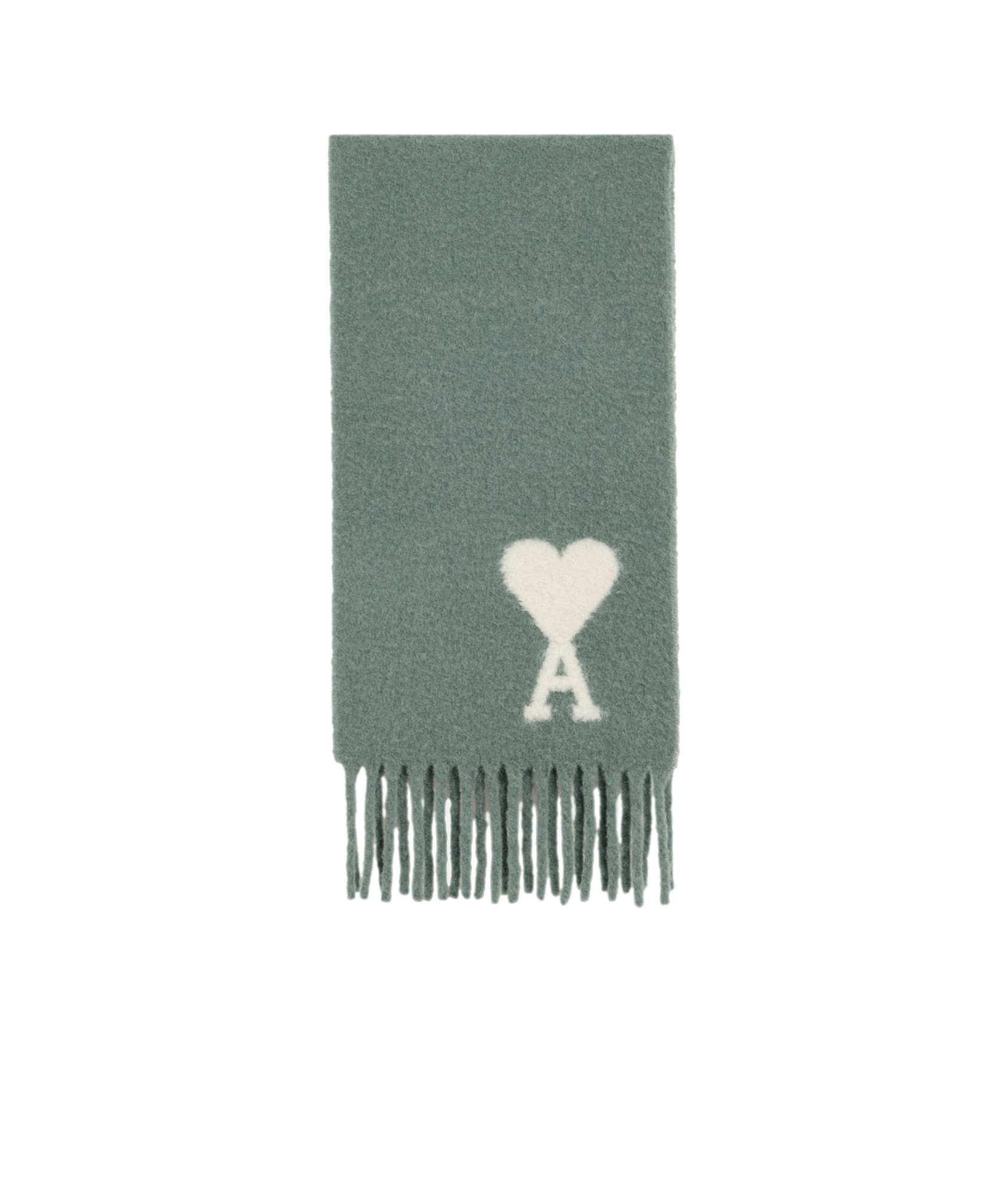 Ami Alexandre Mattiussi Logo Scarf In Gray