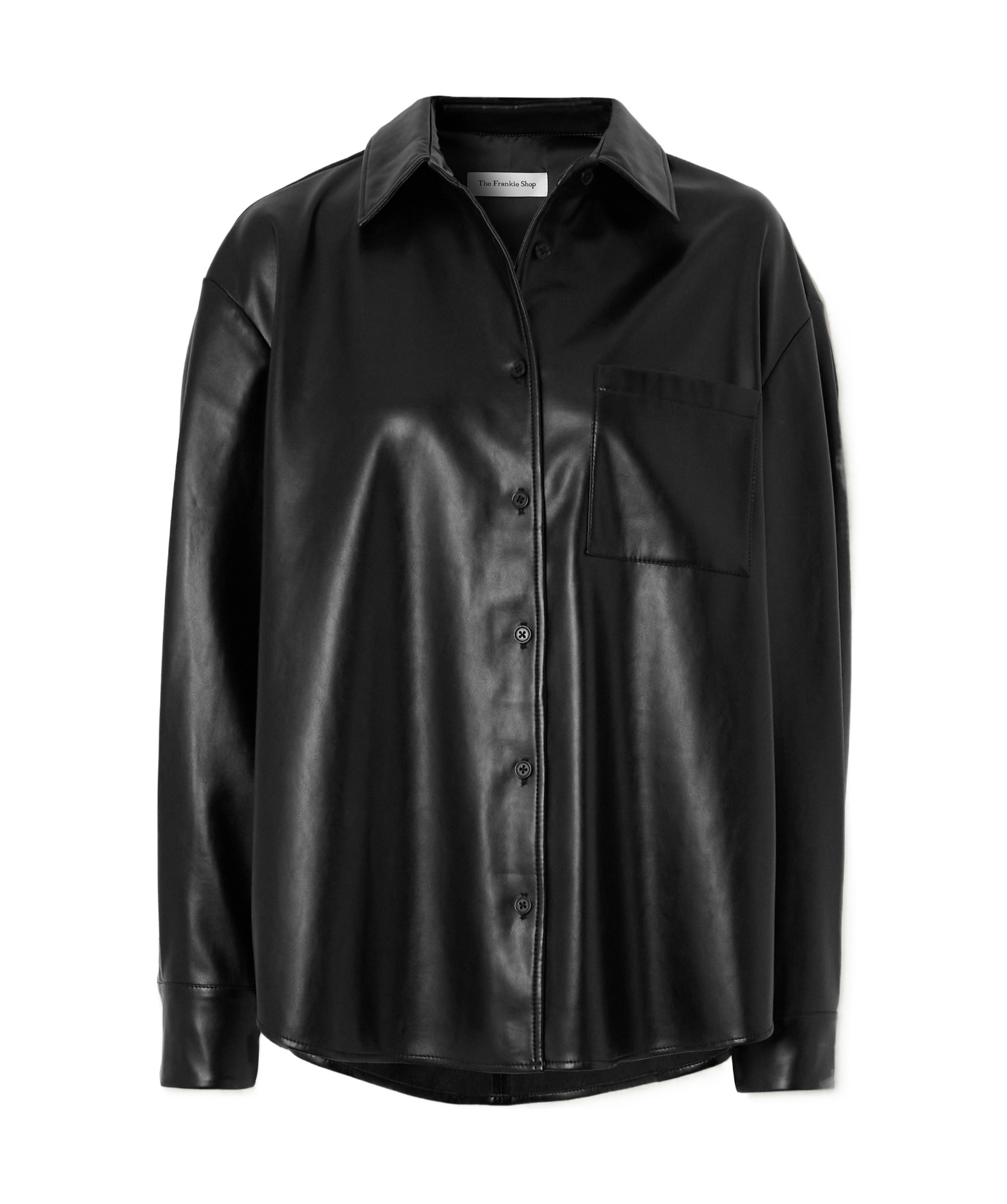 The Frankie Shop Chrissie Faux-leather Shirt