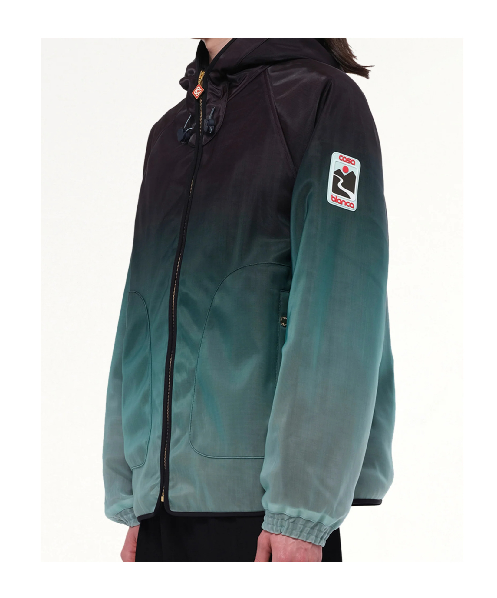 Casablanca Ombre-effect Hooded Jacket In Multi