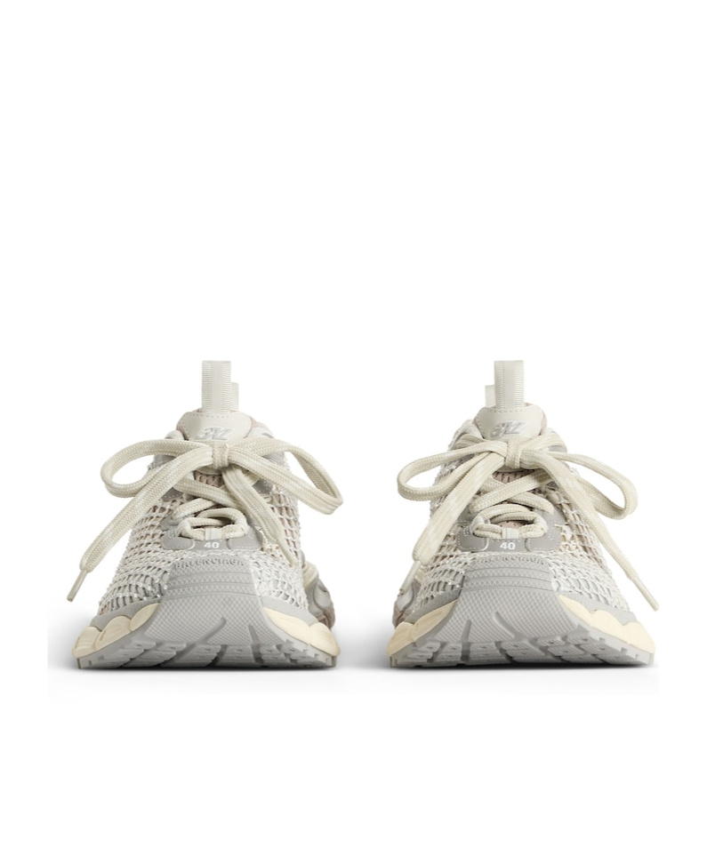 BALENCIAGA MEN'S 3XL FISHNET TRAINERS IN EGGSHELL