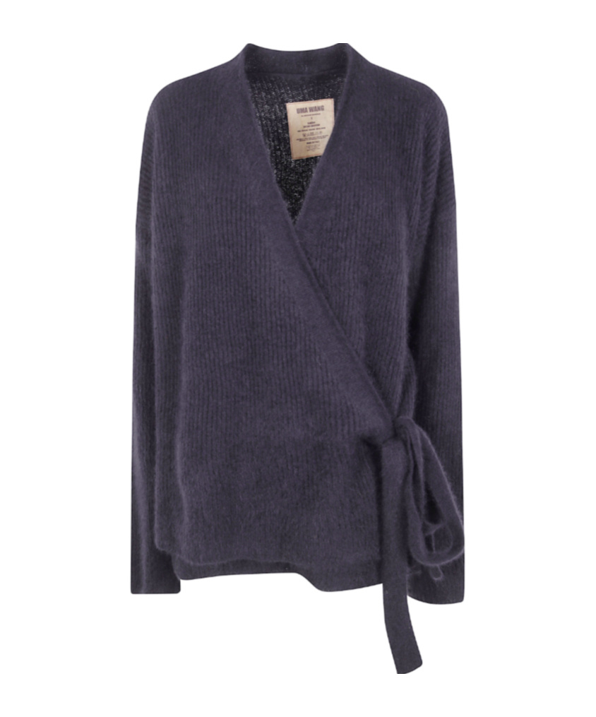 Uma Wang Long-sleeved Cardigan In Black