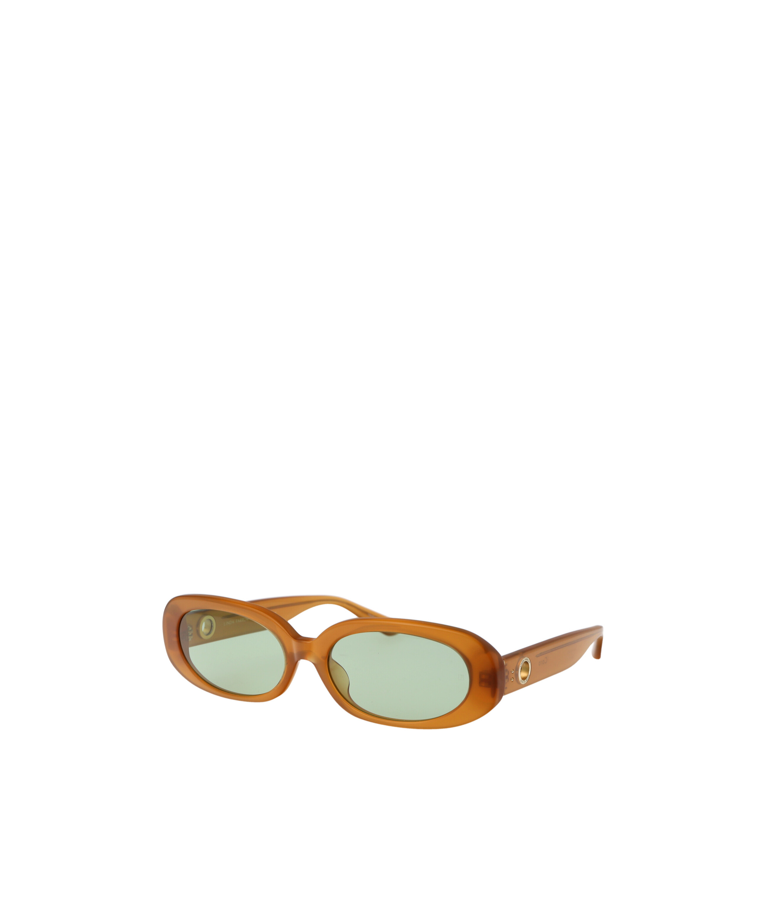 Linda Farrow X Rowen Rose Cara Oval Framed Sunglasses In Gray