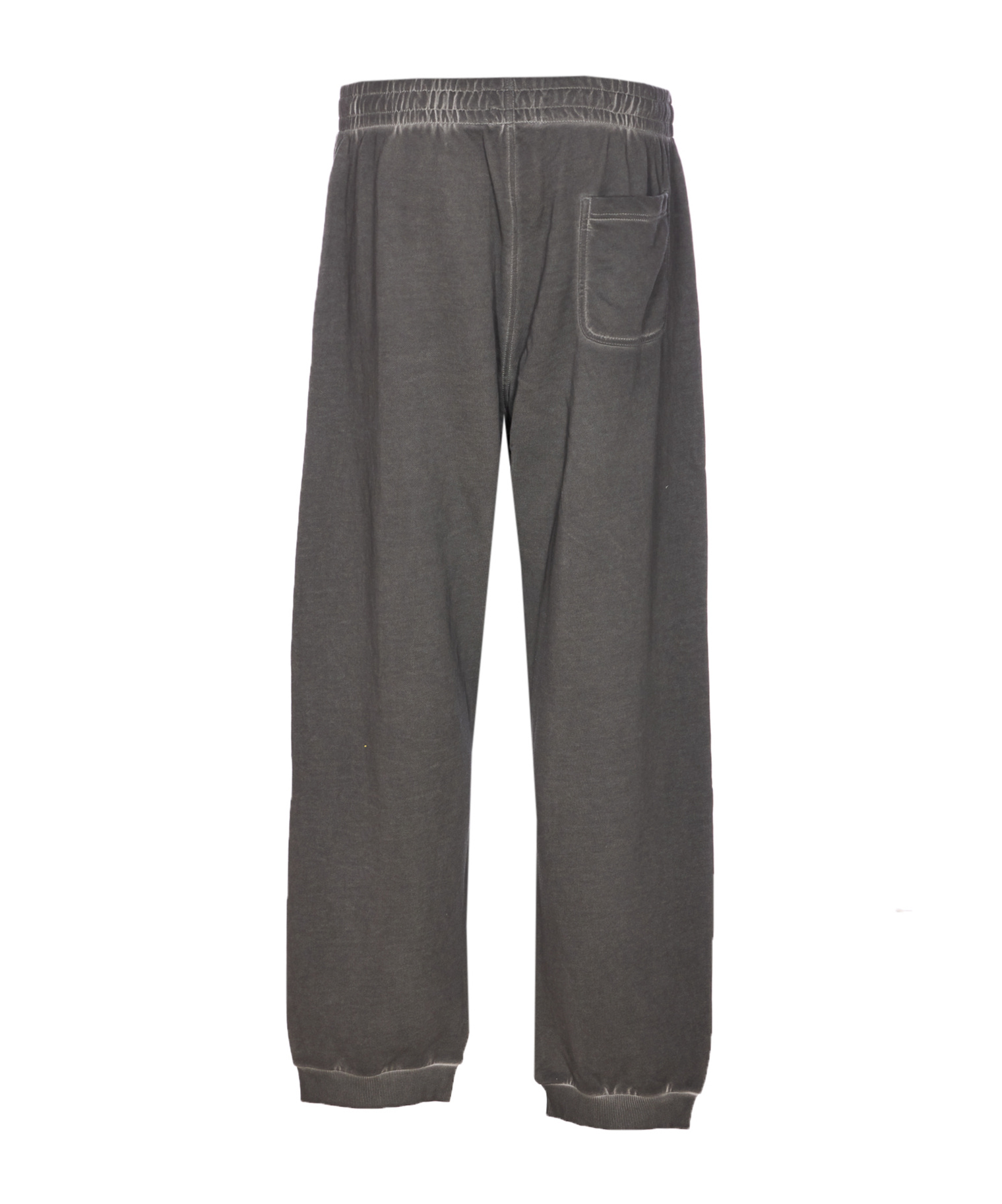 Diesel Trousers With Printed Lateral Pockets And Elasticized Waist In Black