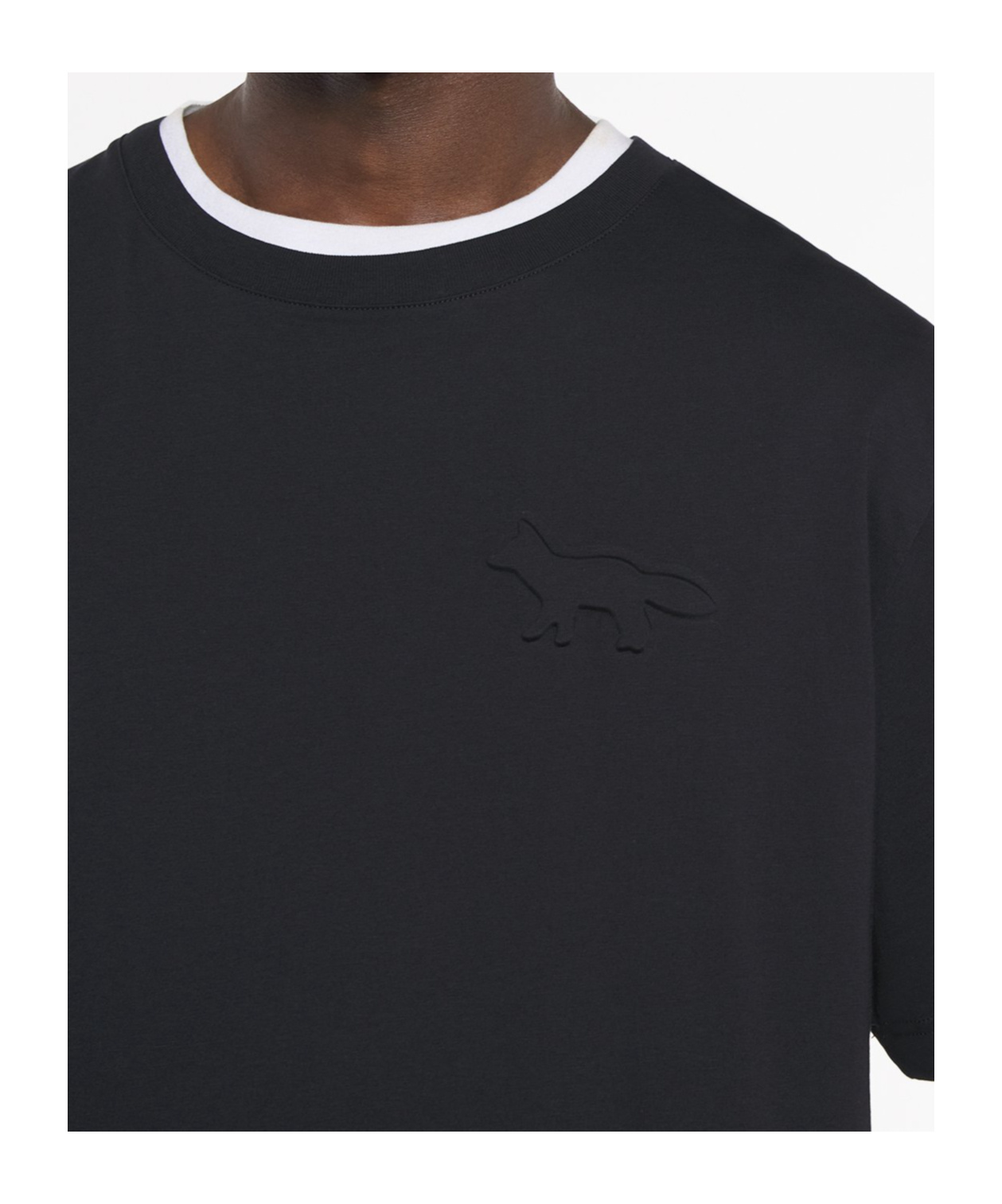 MAISON KITSUNÉ MAISON KITSUNÉ EMBOSSED PROFILE FOX OVERSIZE TEE-SHIRT