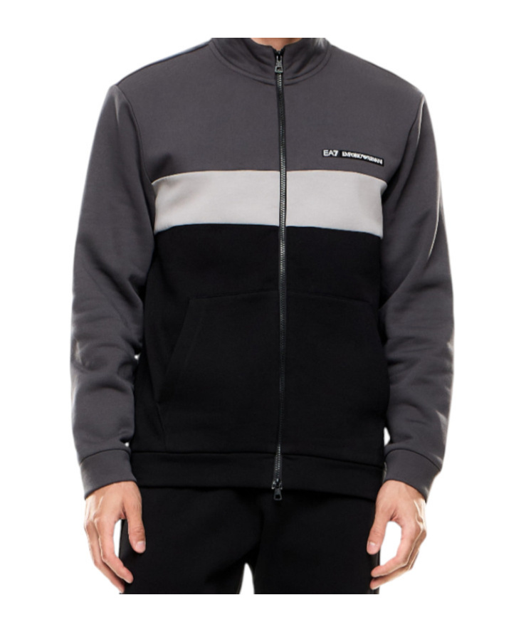 Ea7 Asv Athletic Colour Block Organic Cotton-blend Tracksuit In Multi