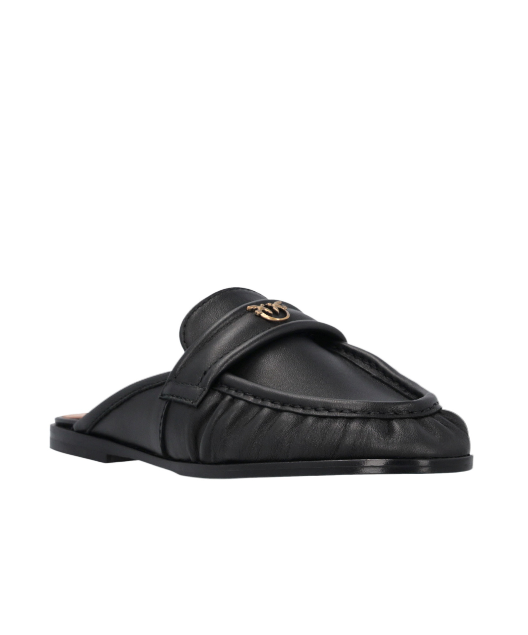 Shop Pinko Love Birds Slippers In Black