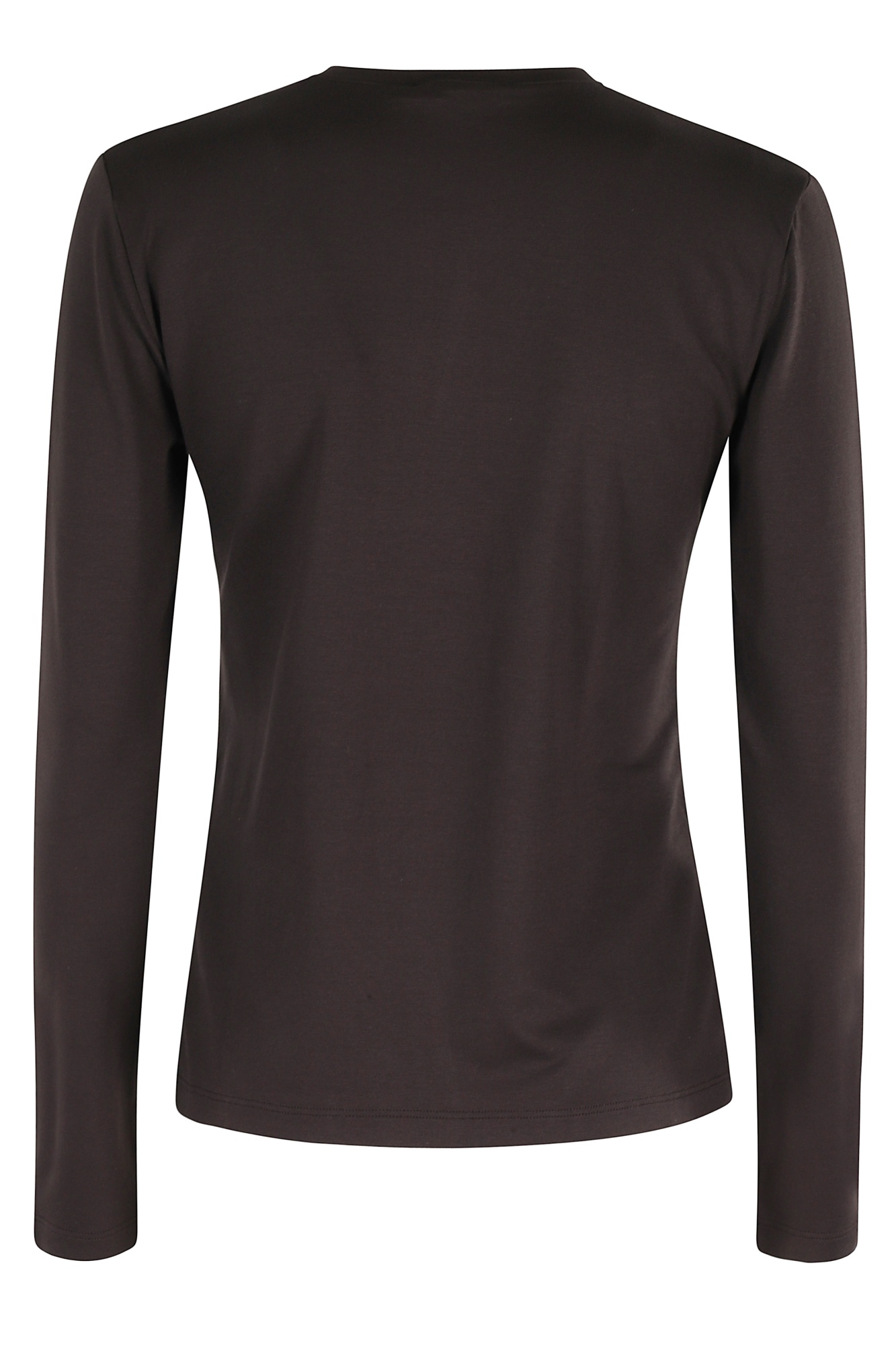 Seventy Long-sleeved Modal Crew Neck T-shirt In Black