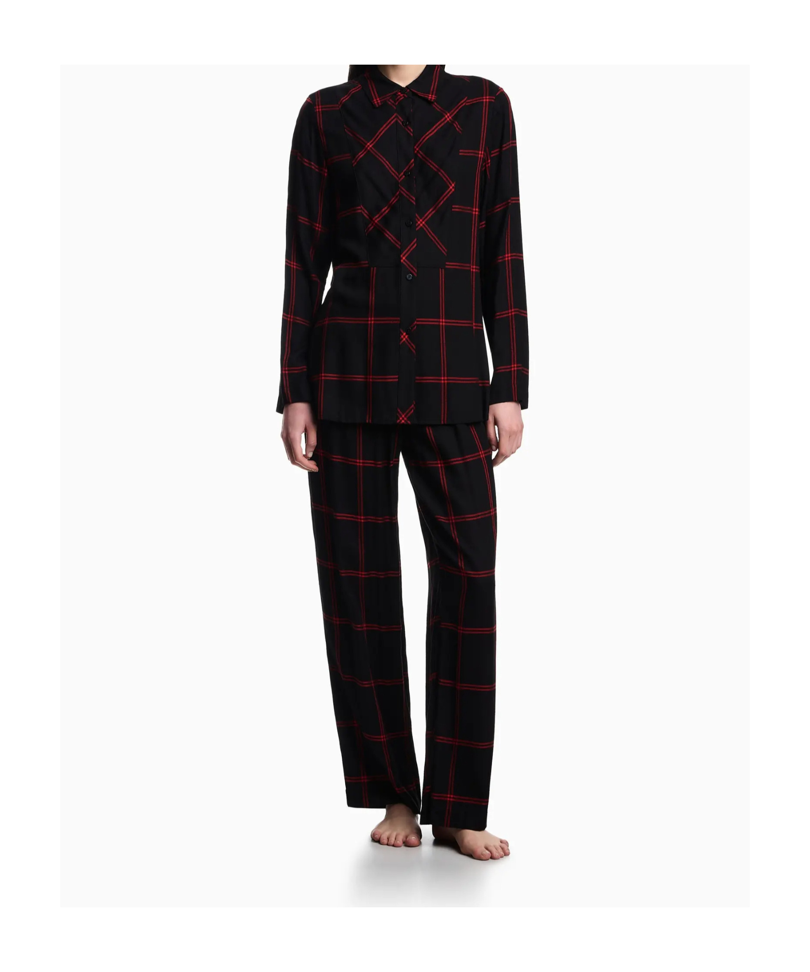 Emporio Armani Long Sleeve Pajama Set In Multi