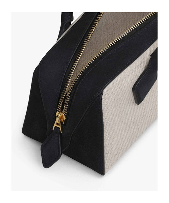 Alaïa Le Teckel Medium Shoulder Bag In Canvas And Leather