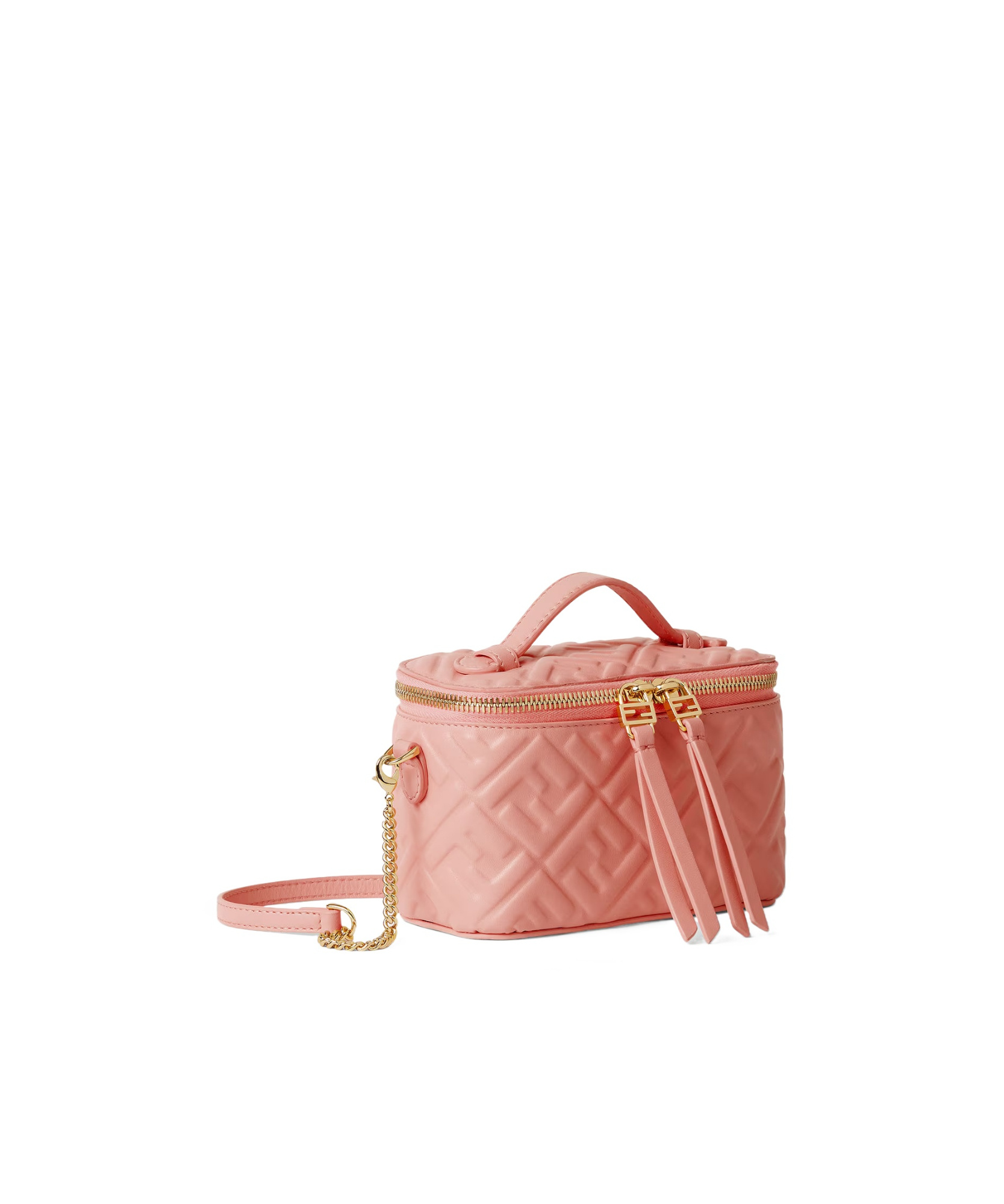 Fendi Pink Nappa Leather Mini-bag With Ff Motif In Pink