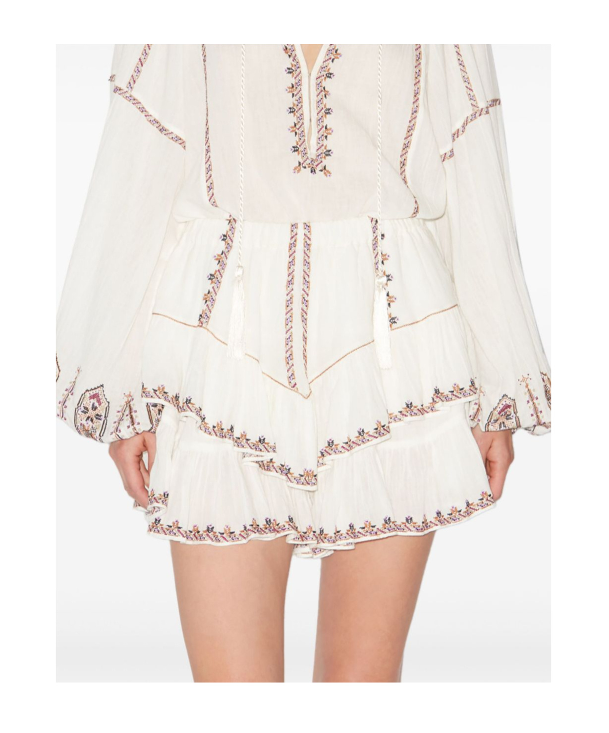 Shop Isabel Marant Étoile Elastic Waistband Shorts In White