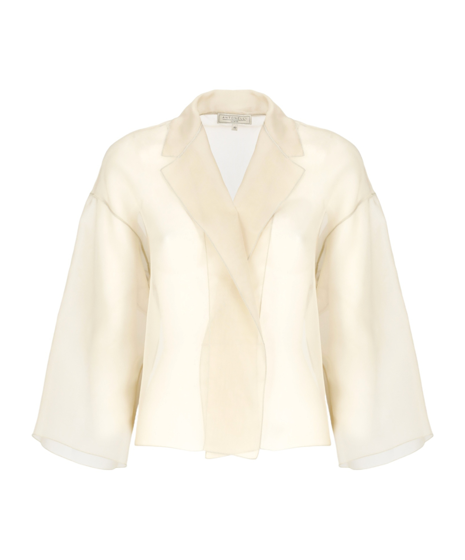 Antonelli Firenze Emma Sheer Jacket In Neutral