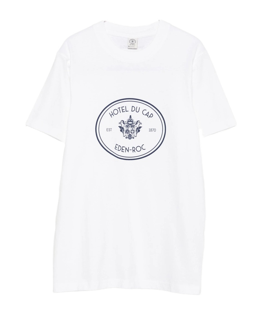 Sporty And Rich Eden Roc Crest T-shirt In White