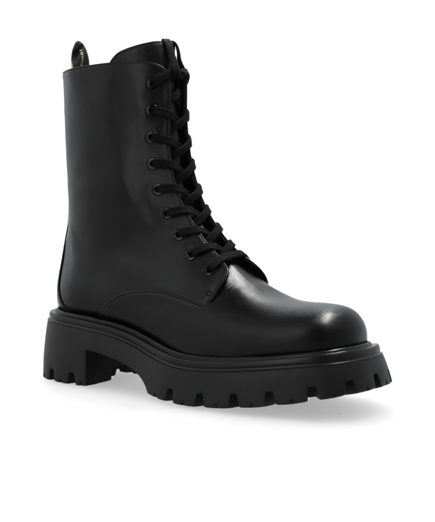 Stuart Weitzman Lacing Short Boots In Black