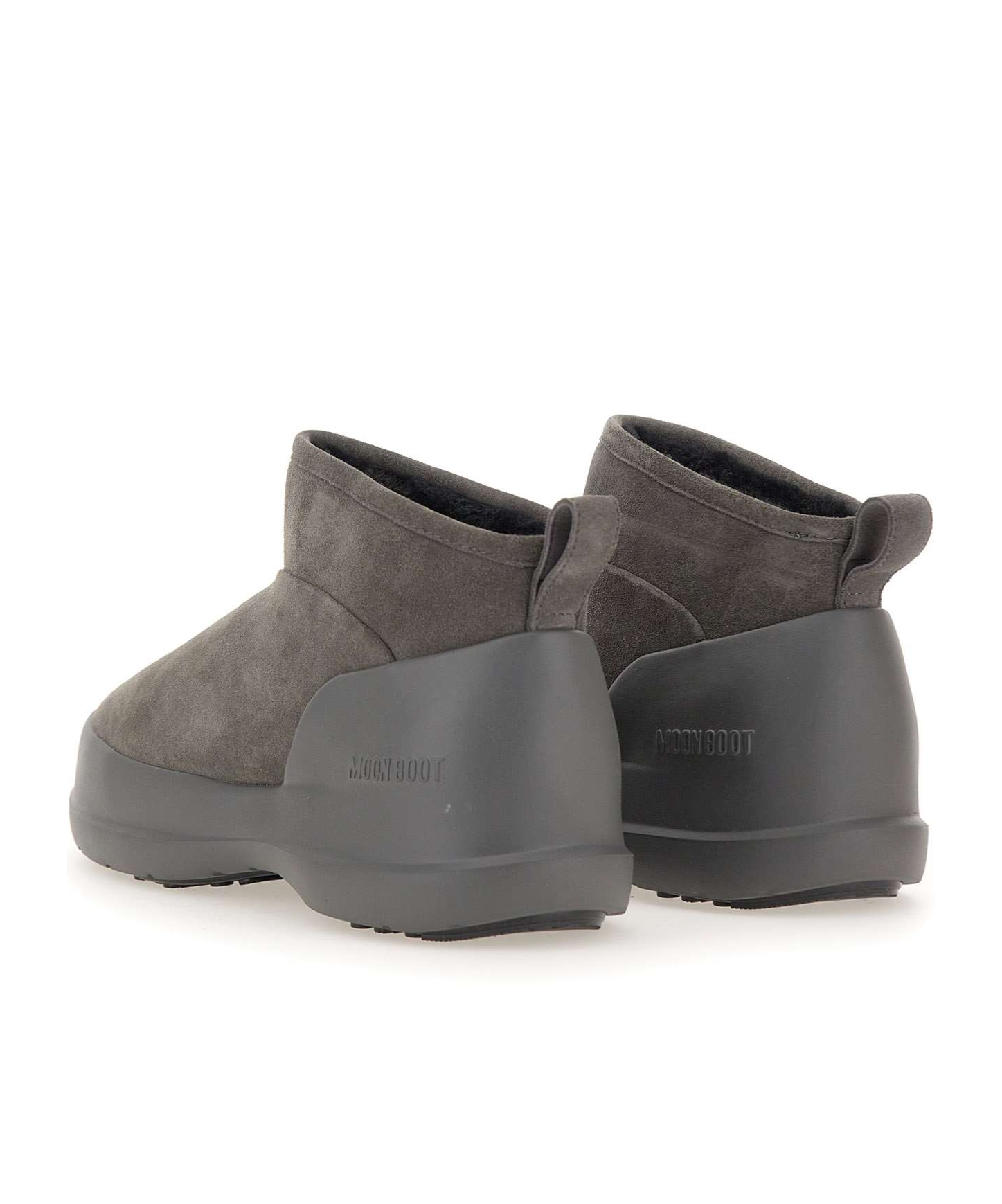 Moon Boot Mb Luna Low Boot In Elegant Antracite With Minimalist Design In Black
