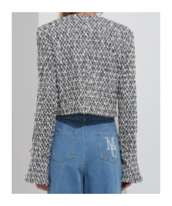 Marissa Chiara V-neck Casual Jacket In Gray