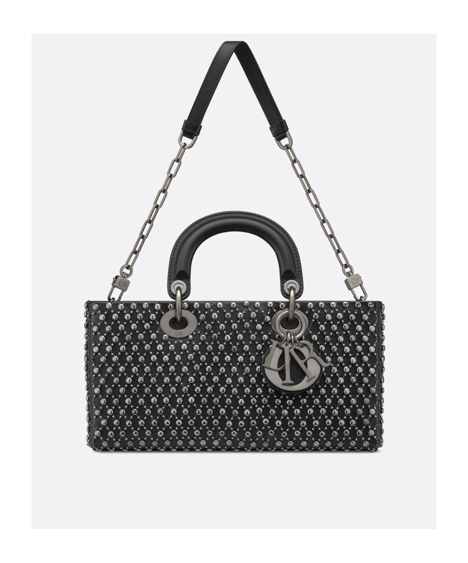 Dior Pendant Shoulder Bag In Black