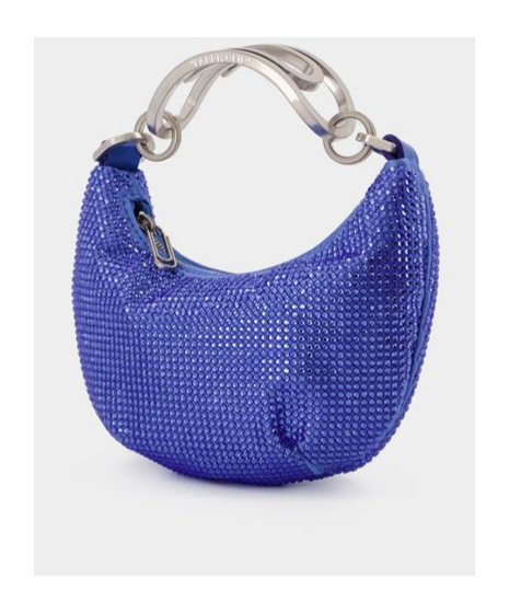 Off-white Mini Binder Clip Bag In Blue