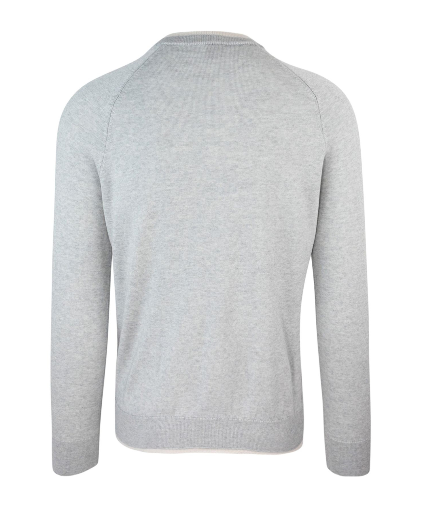 Eleventy Mock Neck Sweater With Ribbed Detailing And Contrast Accents