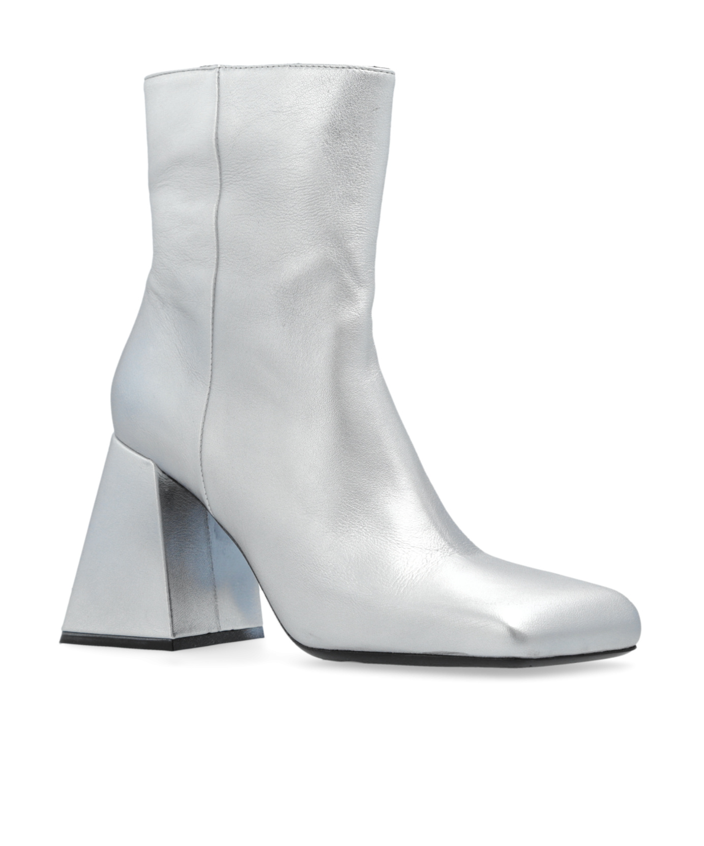Vic Matie Leather Boots In Gray