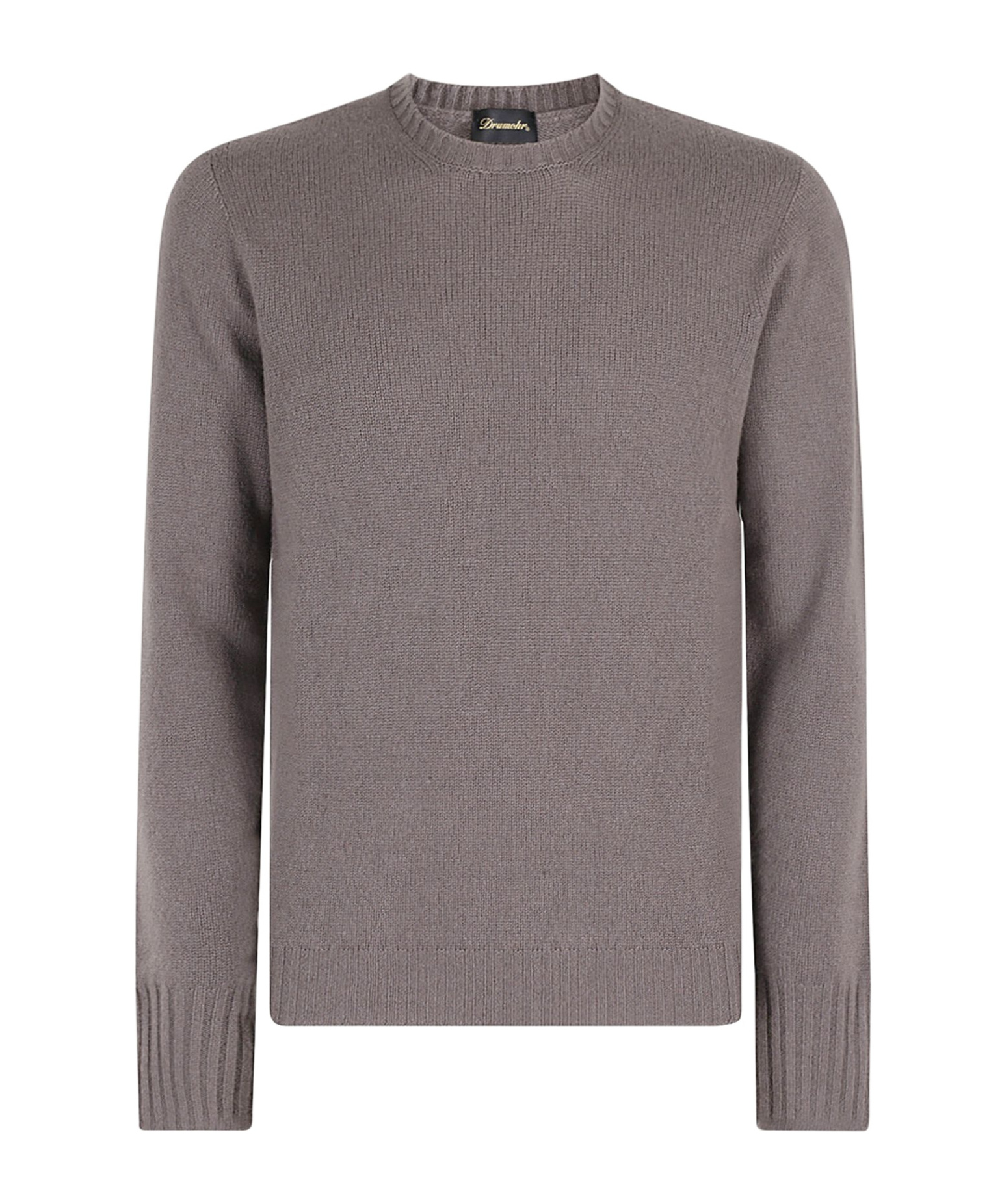 Drumohr Double Yarn Cashmere Sweater In Gray