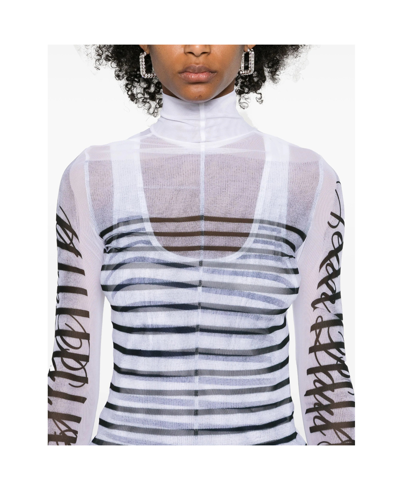 Shop Jean Paul Gaultier The Marinière Top In White