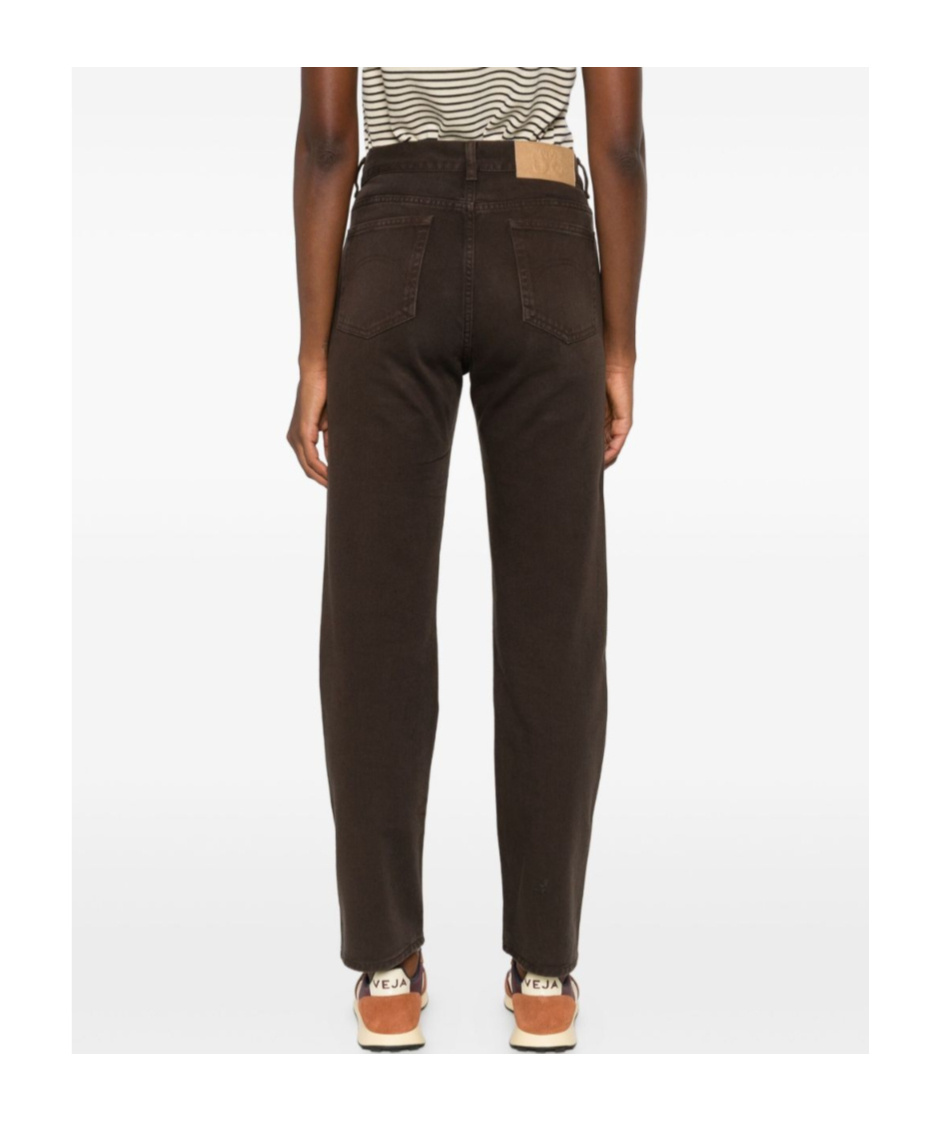 Blazé Milano Embroidered Logo Jeans In Brown
