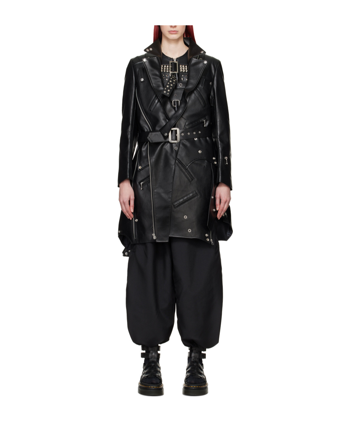 Junya Watanabe Snap Zipper Casual Coat In Black