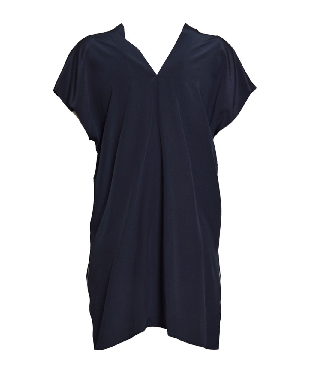Aspesi Black Silk Crepe Top In Black